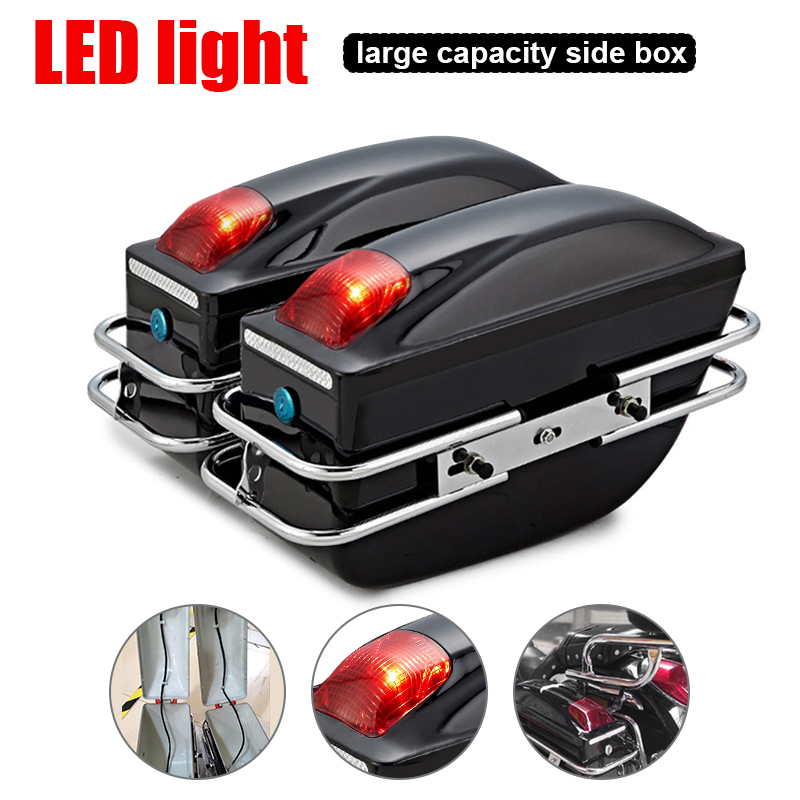 Motorcycle Gear Warehouse - Universal Motorcycle Side Boxs Luggage Tank