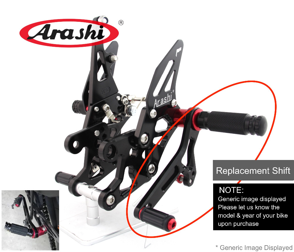 Arashi Adjustable Rearsets Rep - Motorcycle Gear Selector review and price
