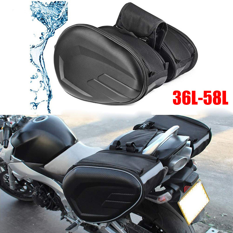 Black 36-58L Motorcycle Saddle - Motorcycle Gear Warehouse review and price